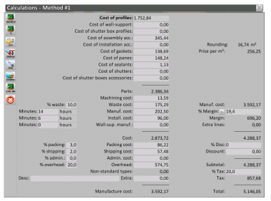 Opera Job ManagementJob Calculations