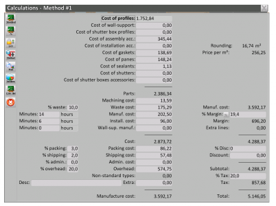 Opera Job ManagementJob calculations